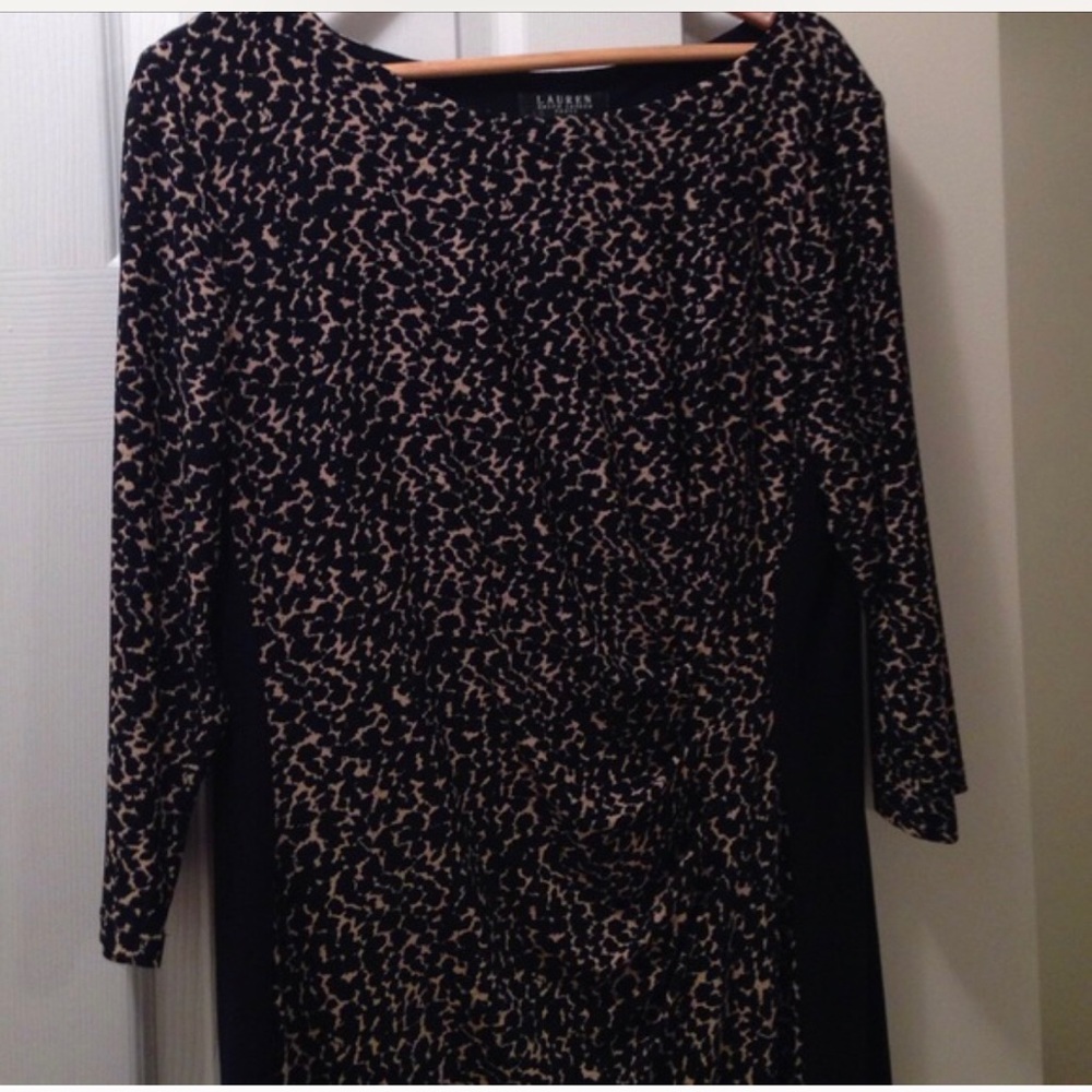 Navy Blue Leopard Dress Print Dress